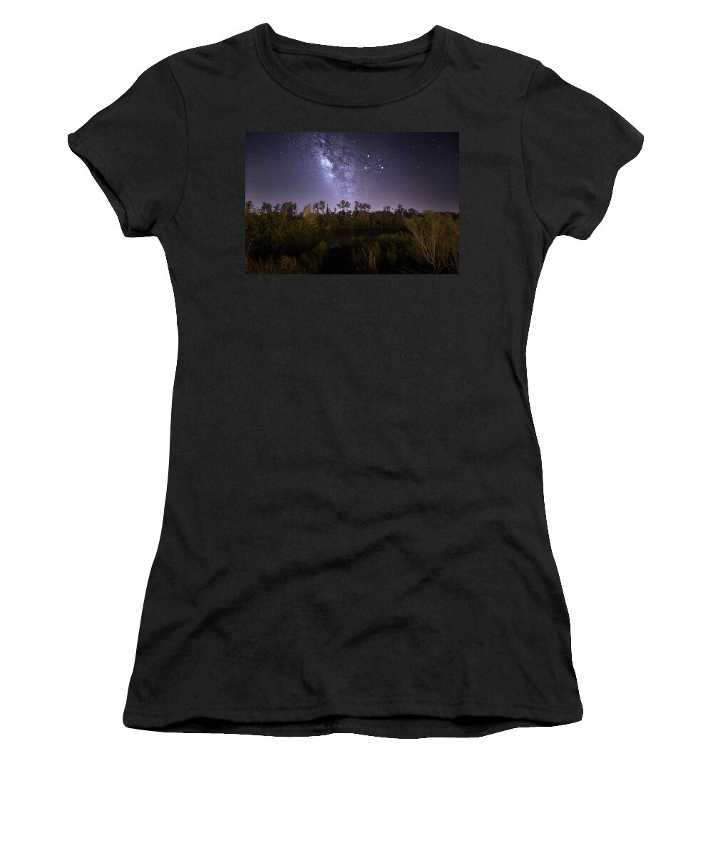 Milky Way Women's T-Shirt featuring the photograph Milky Way Nights by Mark Andrew Thomas