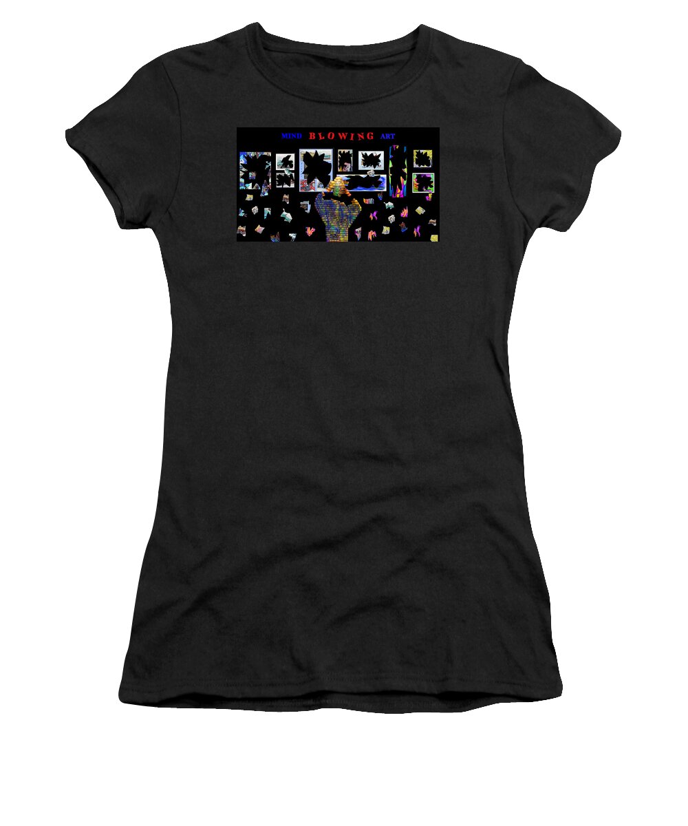 Mind-blowing Art Women's T-Shirt featuring the digital art Mind Blowing Art by Ronald Mills