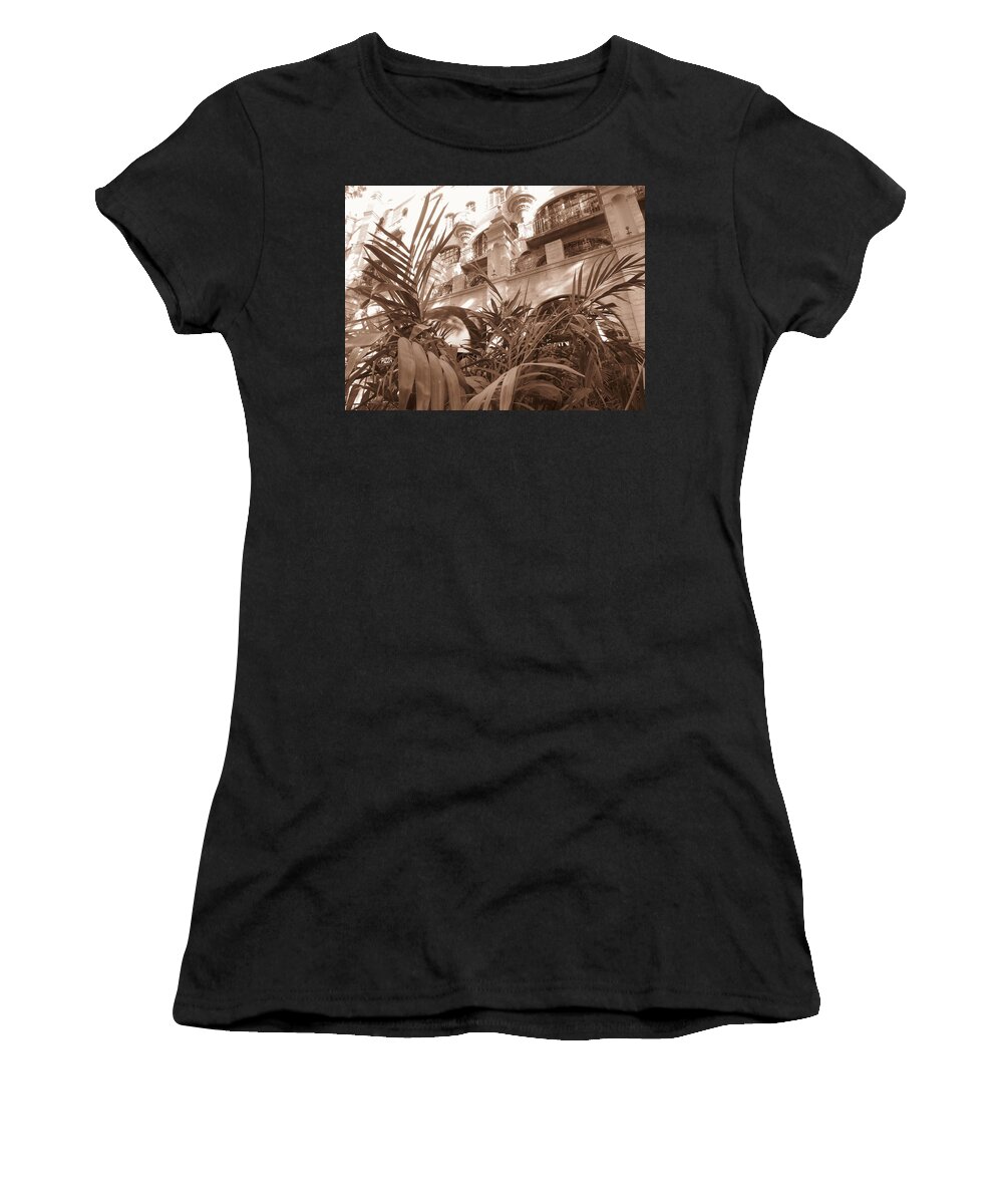  Women's T-Shirt featuring the photograph Mission Inn by Raymond Fernandez