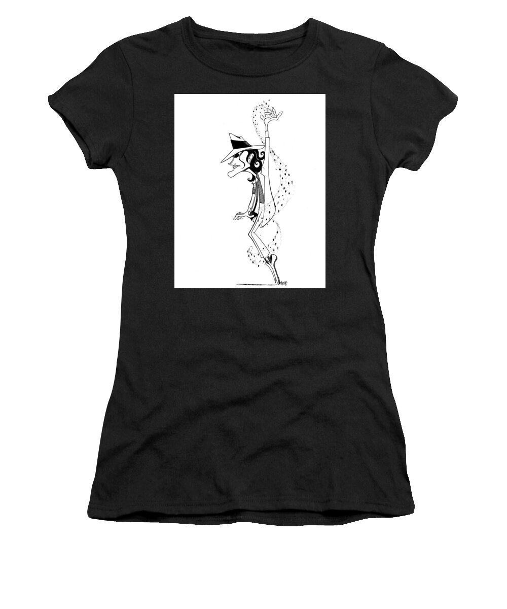 King Of Pop Women's T-Shirt featuring the drawing MJ by Michael Hopkins