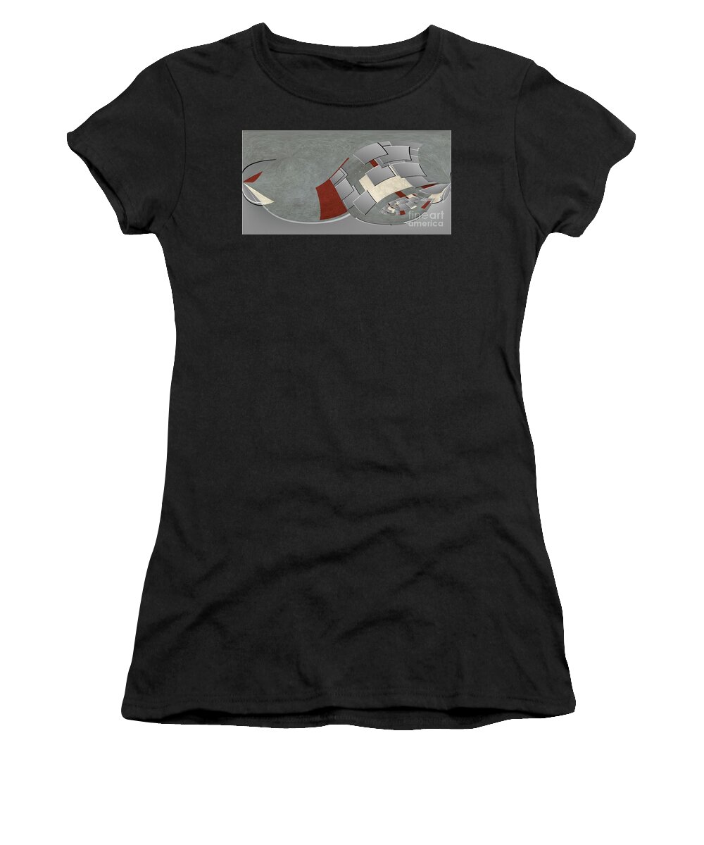 Abstract Women's T-Shirt featuring the digital art Modernist -s01c01 by Variance Collections
