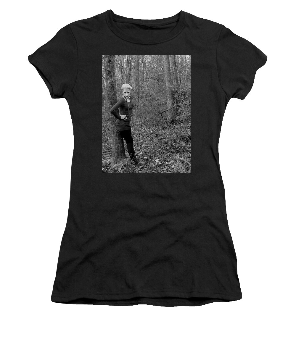 Outdoors Women's T-Shirt featuring the digital art Monique 5 by Mark Baranowski