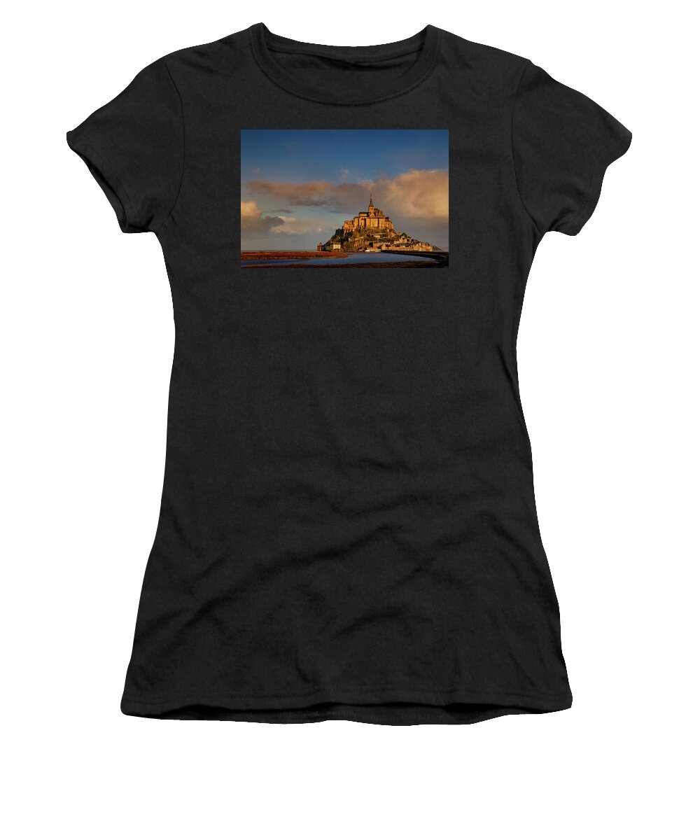 Mont-saint-michel Women's T-Shirt featuring the photograph Mont Saint Michel - Saint Michael's Mount by Olivier Parent