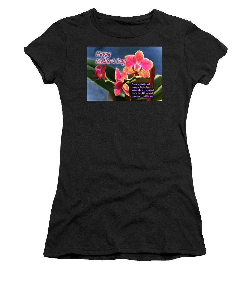 Honor Women's T-Shirt featuring the photograph Mother's Day Orchids by Brian Tada
