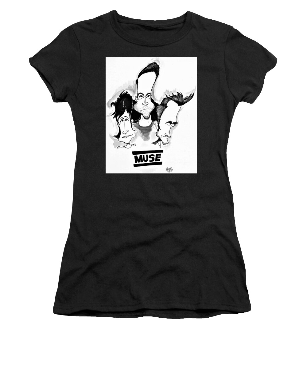Muse Women's T-Shirt featuring the drawing Muse by Michael Hopkins