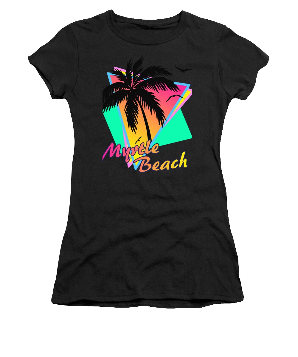 Classic Women's T-Shirt featuring the digital art Myrtle Beach by Megan Miller