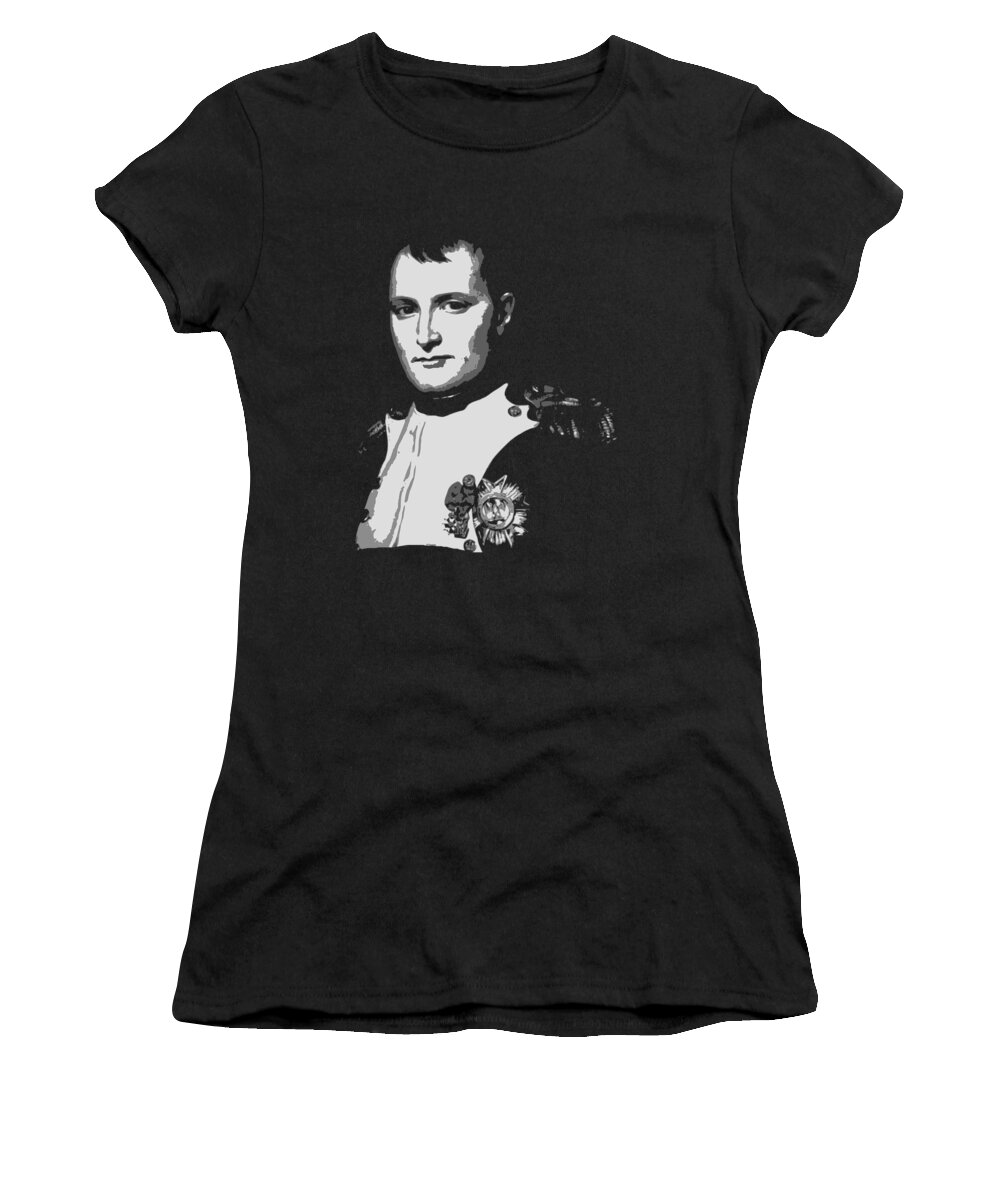Napoleon Women's T-Shirt featuring the digital art Napoleon Black and White by Filip Schpindel
