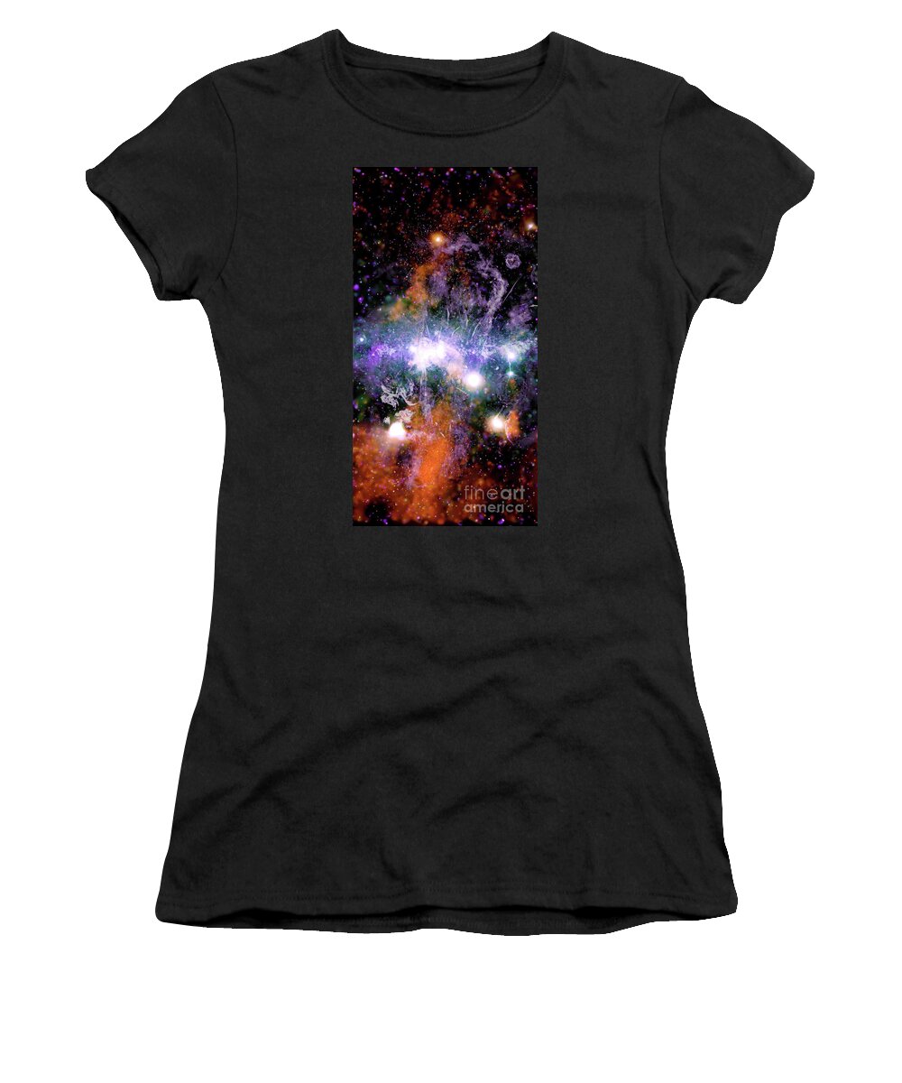 Nasa Women's T-Shirt featuring the photograph NASA Stunning View of Milky Ways - Downtown by Doc Braham