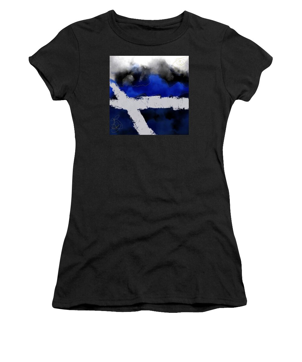 Storm Women's T-Shirt featuring the digital art Never-ending Storm by Amber Lasche