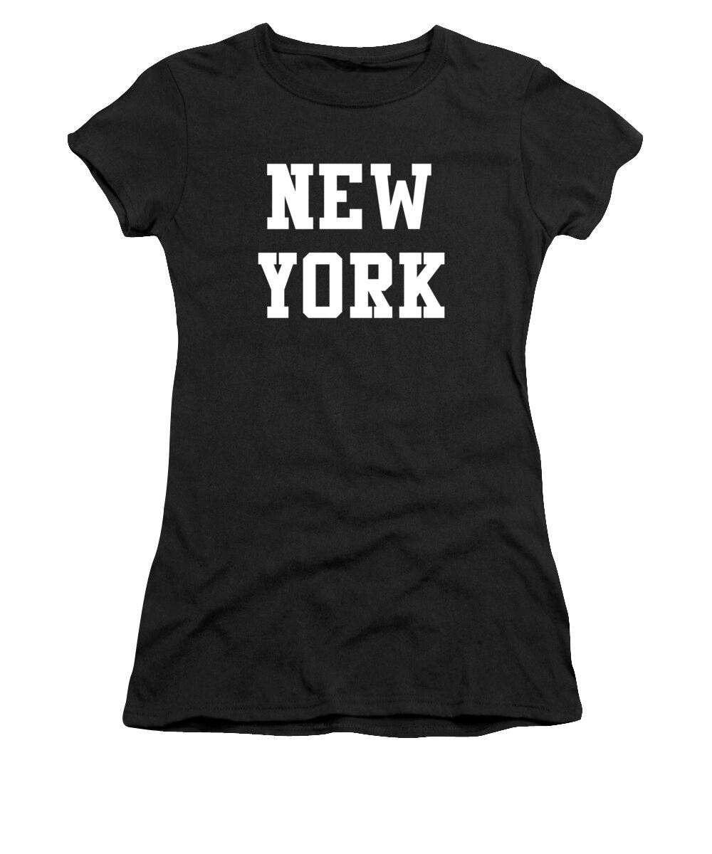 Funny Women's T-Shirt featuring the digital art New York by Flippin Sweet Gear