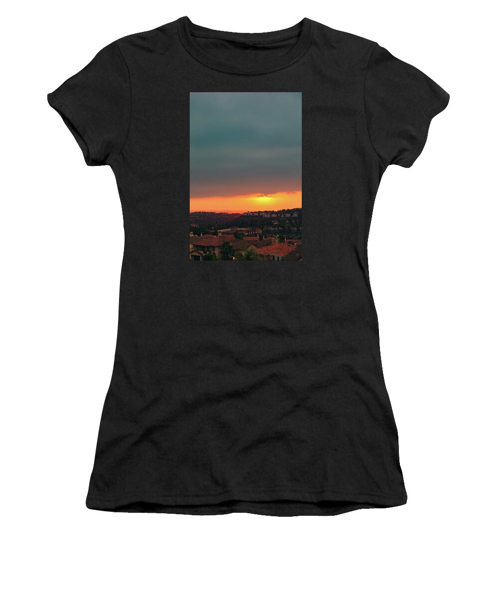 California Women's T-Shirt featuring the photograph Newport Beach sunset by Sviatlana Kandybovich