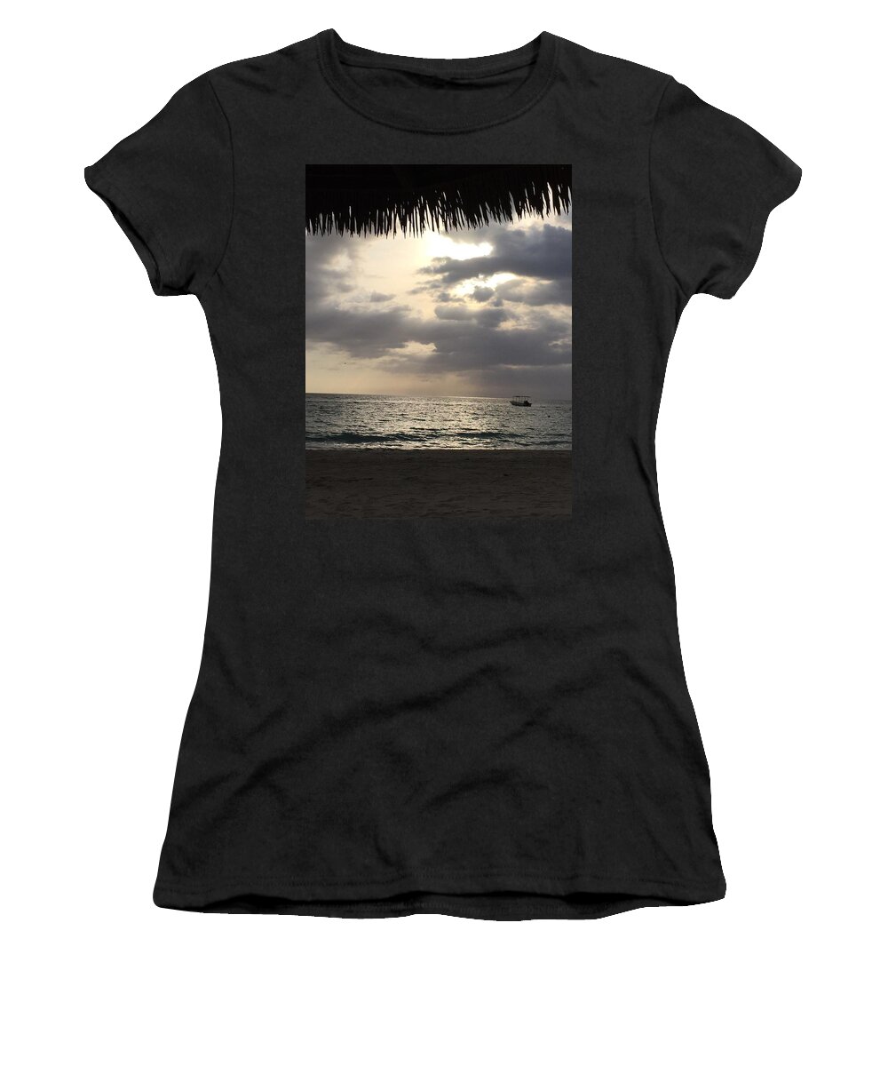 Digital Women's T-Shirt featuring the photograph Ocean Rain by Lisa White