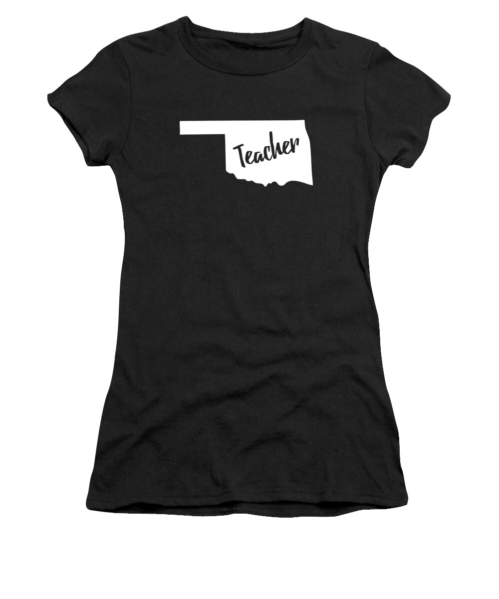 Funny Women's T-Shirt featuring the digital art Oklahoma Teacher by Flippin Sweet Gear