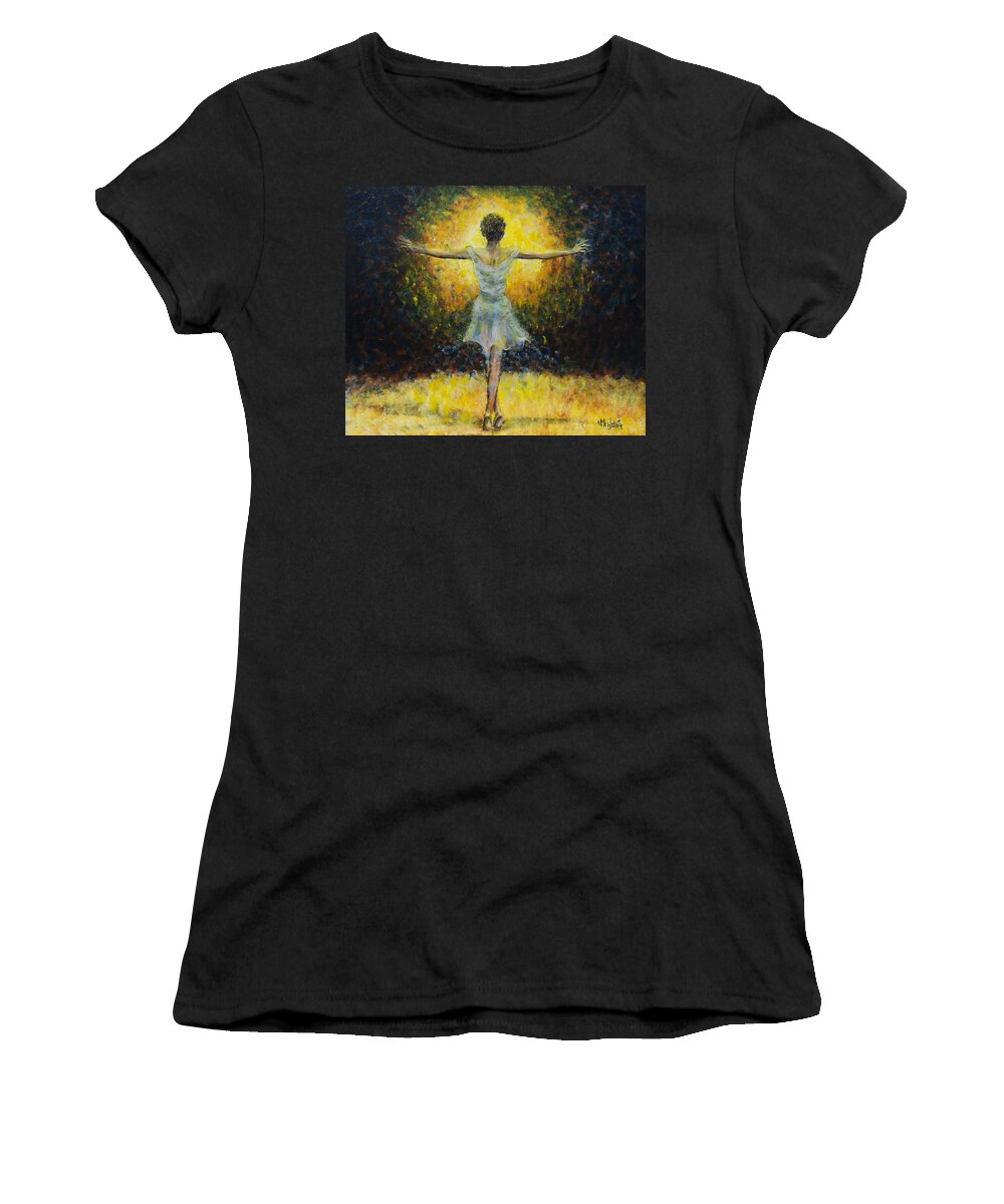 Dancer Women's T-Shirt featuring the painting Once In A Lifetime by Nik Helbig