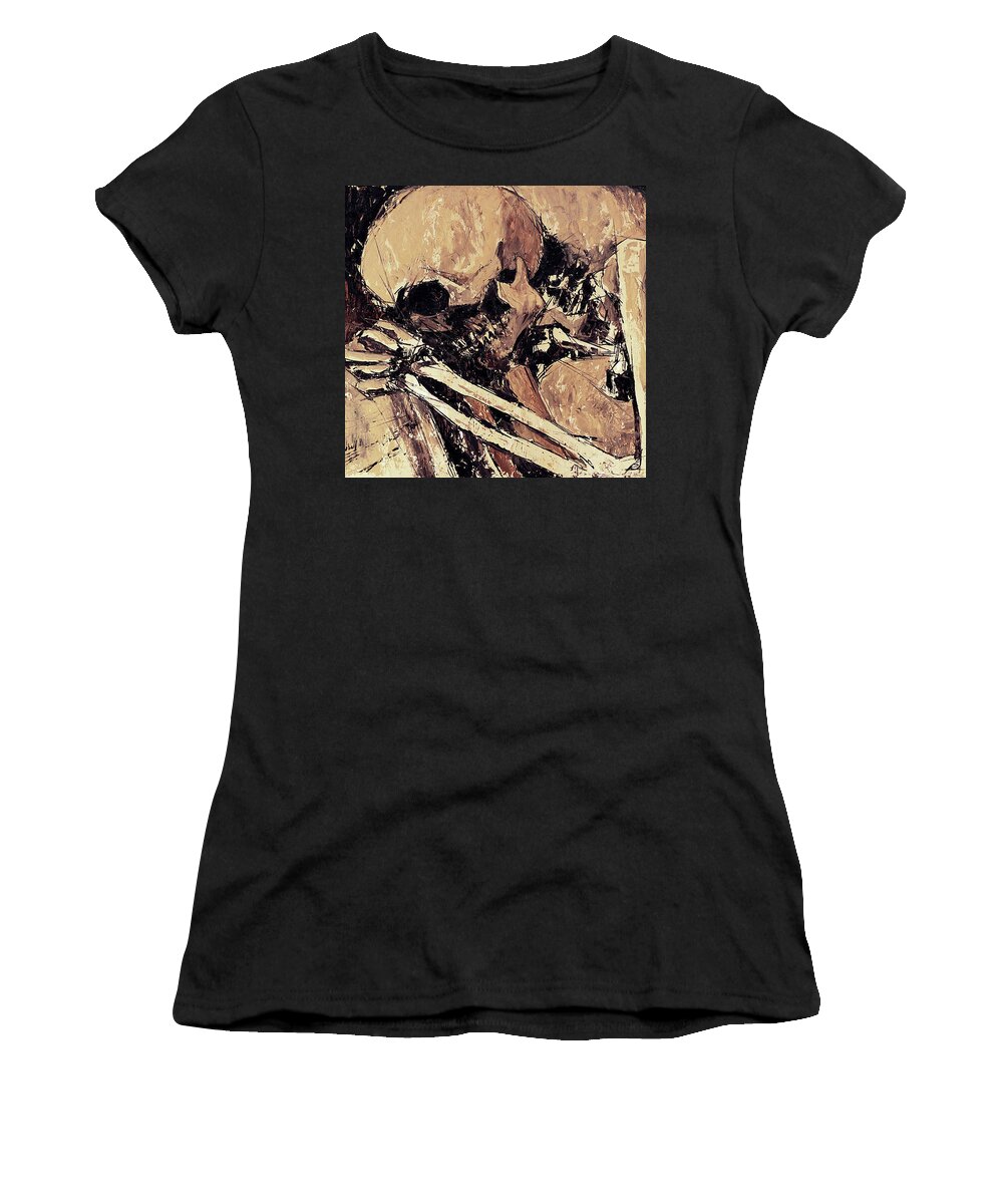 Praying Women's T-Shirt featuring the painting One Prayer Too Late by Sv Bell