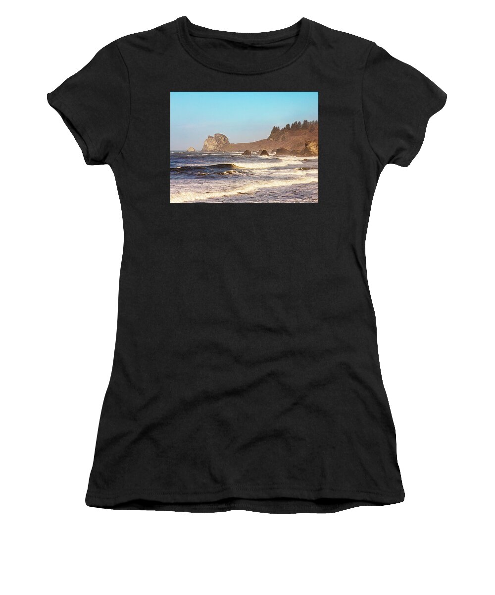 Landscapes Women's T-Shirt featuring the photograph Oregon's West Coast by Claude Dalley