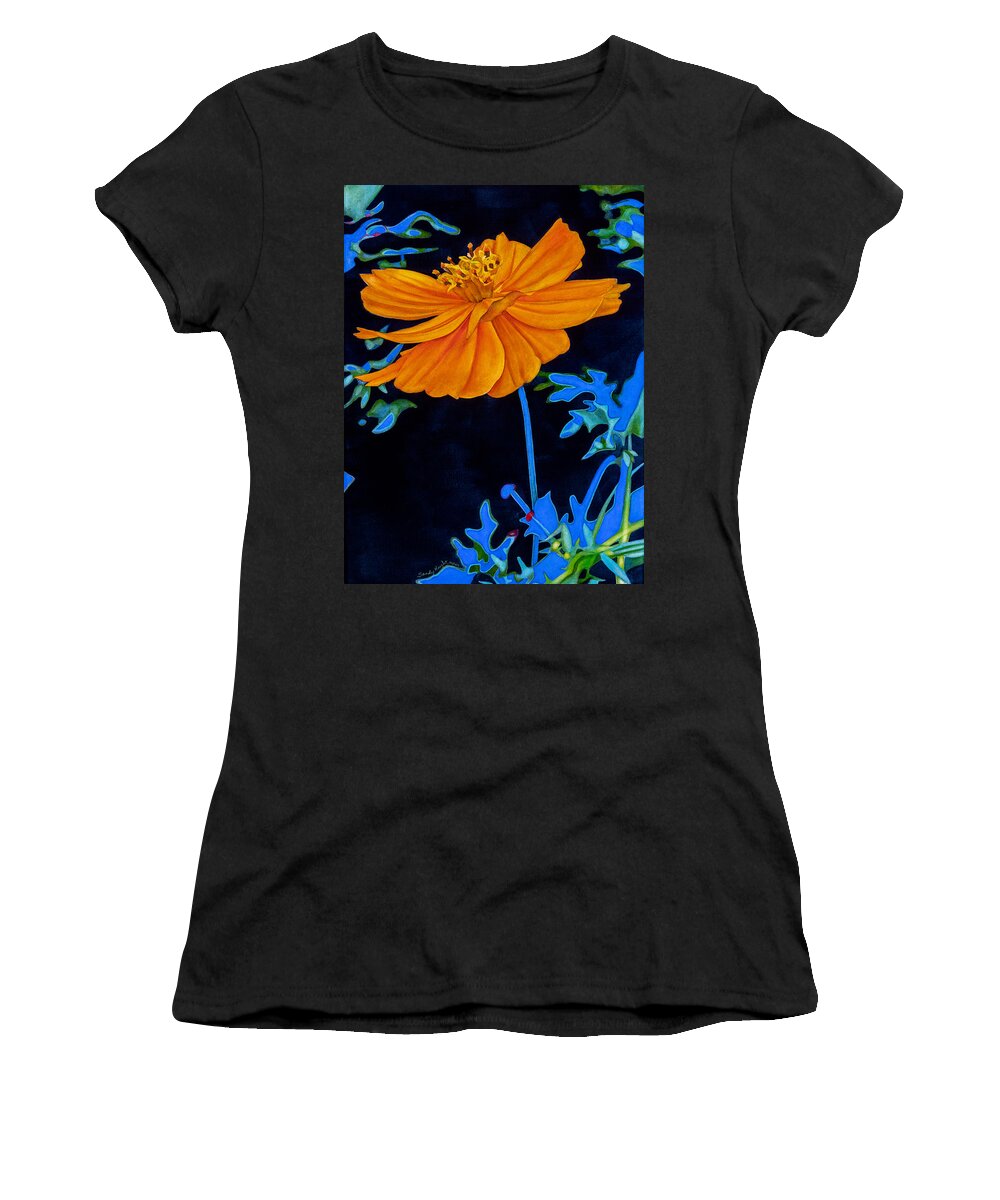 Poppy Women's T-Shirt featuring the painting Out of the NIght by Sandy Haight