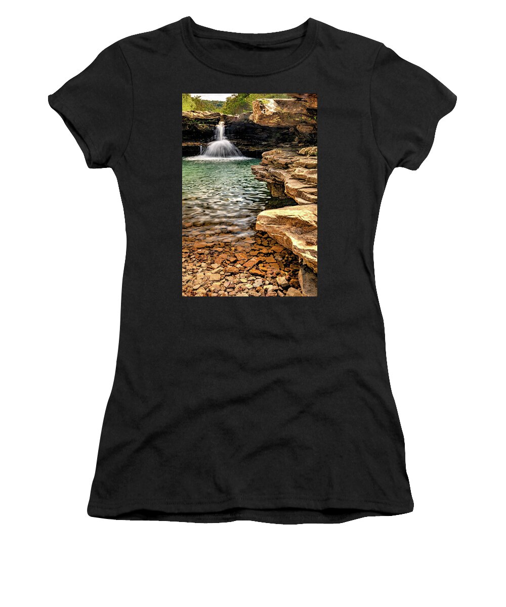 Kings River Falls Women's T-Shirt featuring the photograph Ozark and Boston Mountains King River Falls by Gregory Ballos