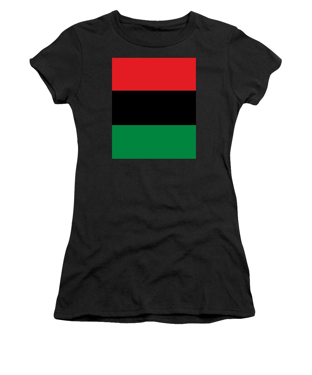 Cool Women's T-Shirt featuring the digital art Pan African Flag by Flippin Sweet Gear