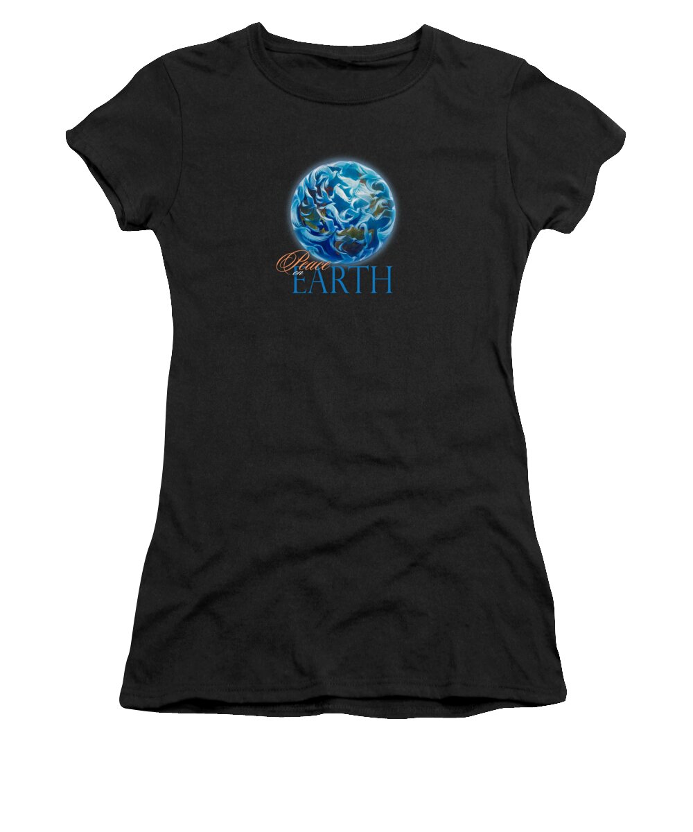 Peace Women's T-Shirt featuring the painting Peace on Earth no background by Robert Corsetti