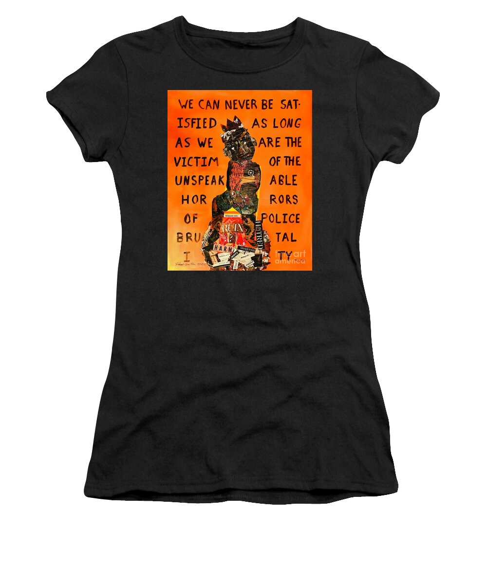 Mixed Medium Women's T-Shirt featuring the painting Pieces Of A Dream by D Powell-Smith