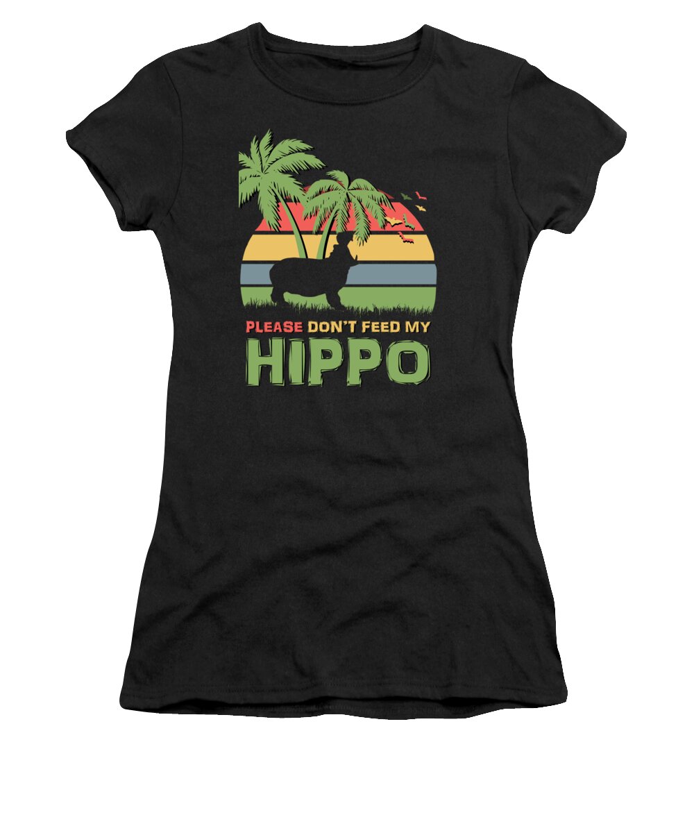 Please Women's T-Shirt featuring the digital art Please Dont Feed My Hippo by Megan Miller