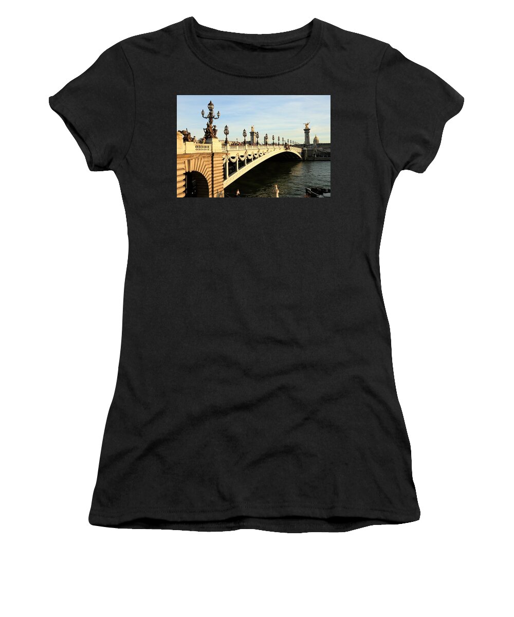 Pont Alexandre Iii Women's T-Shirt featuring the photograph Pont Alexandre III by Mingming Jiang