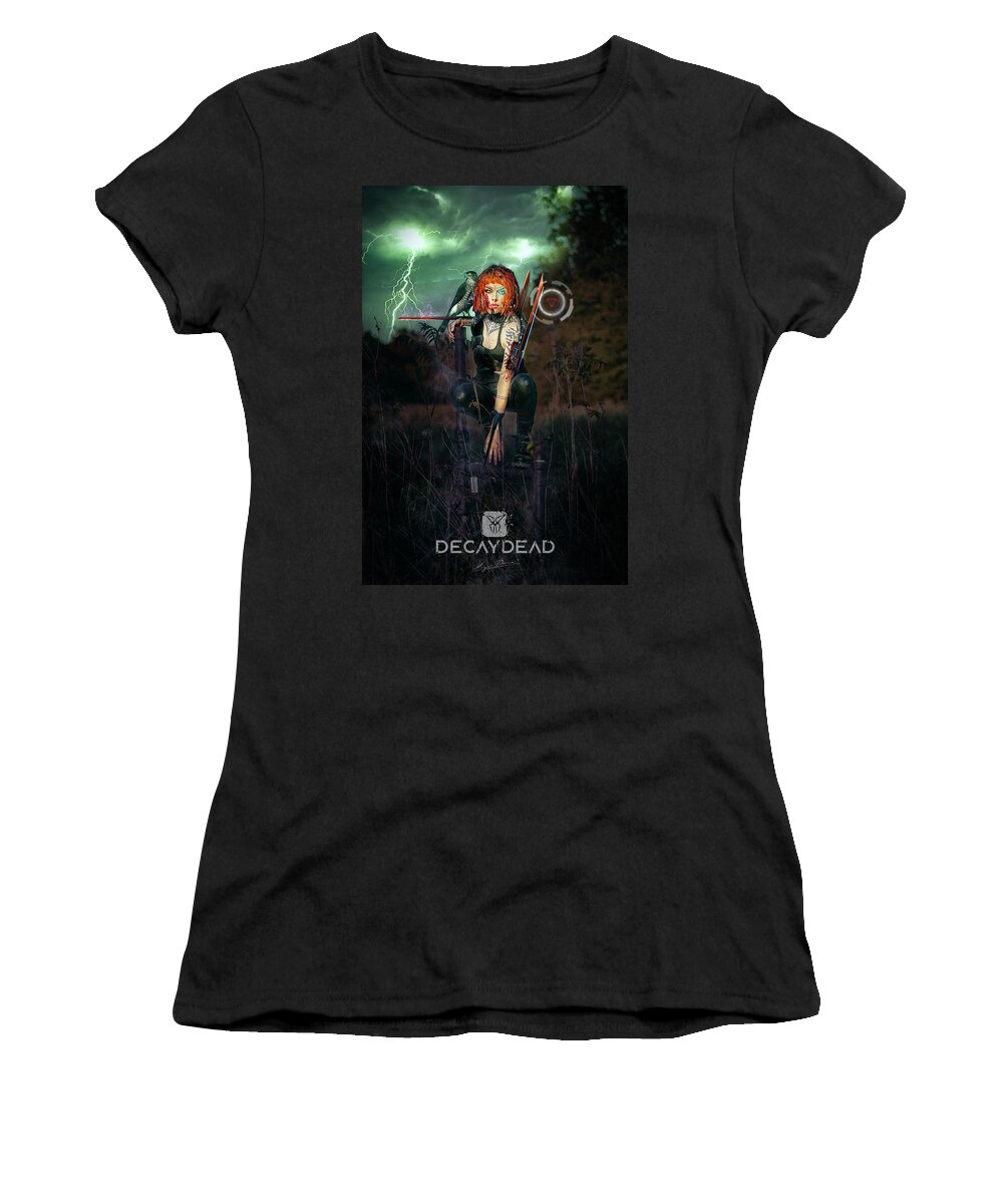 Argus Dorian Women's T-Shirt featuring the digital art Project AIR OTC IV dark edition by Argus Dorian