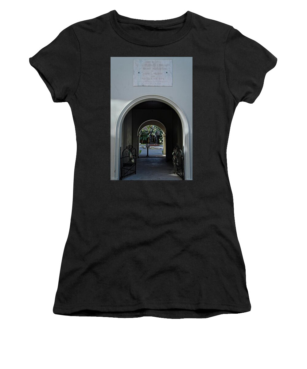 Building Women's T-Shirt featuring the photograph Public Library by George Taylor
