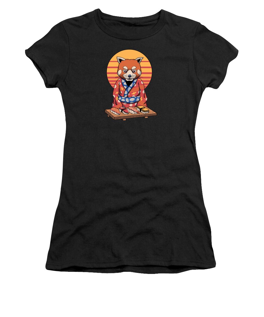  Women's T-Shirt featuring the digital art Rad Panda by Vincent Trinidad