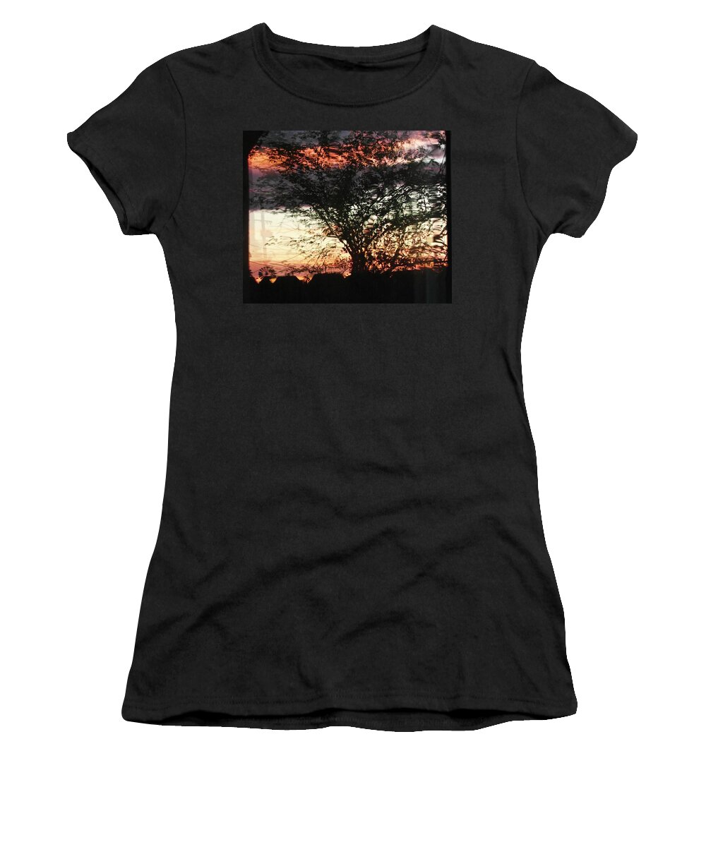 Reflection Women's T-Shirt featuring the photograph Reflections on a Sunset by Michele Myers