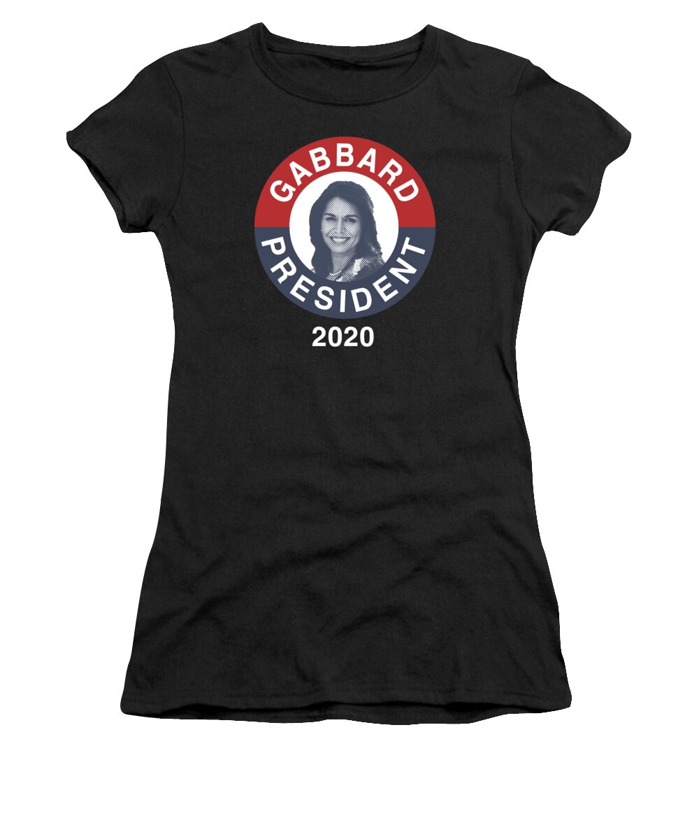 Election Women's T-Shirt featuring the digital art Retro Tulsi Gabbard for President 2020 by Flippin Sweet Gear