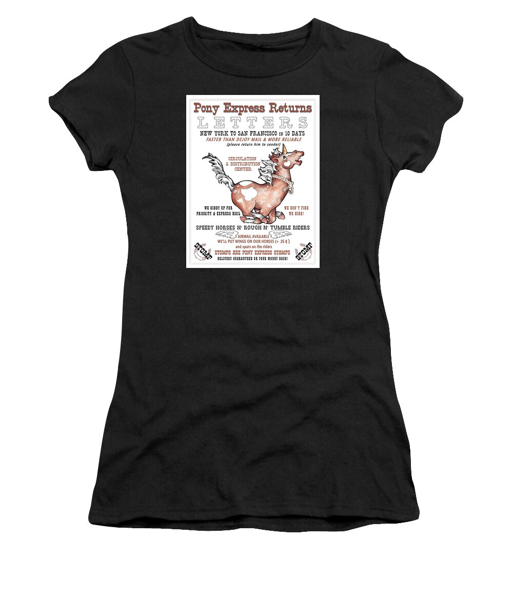 Reporter Art Women's T-Shirt featuring the mixed media Return To Sender by Dawn Sperry