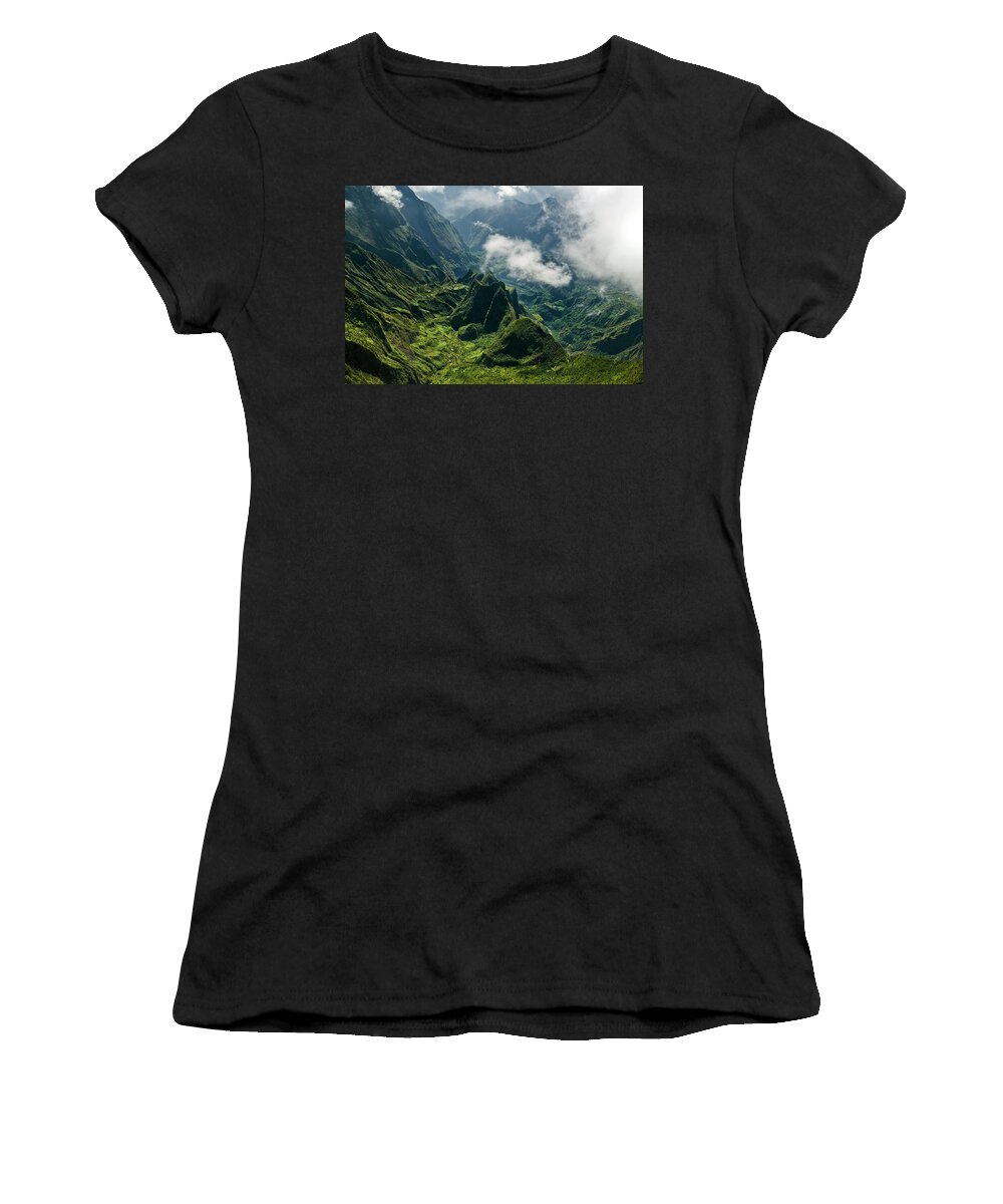 Reunion Island Women's T-Shirt featuring the photograph Reunion island - Mafate by Olivier Parent