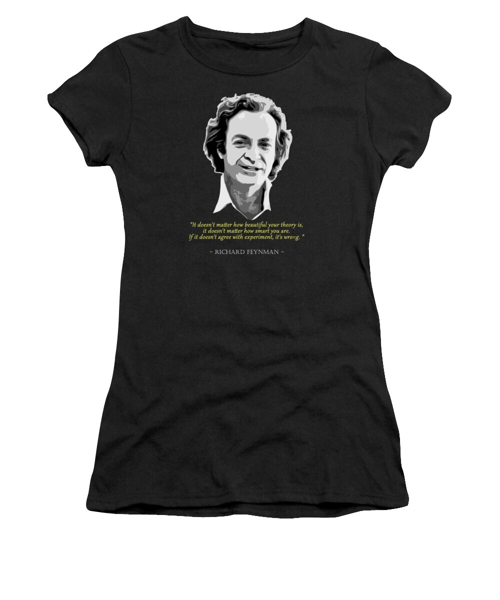 Richard Women's T-Shirt featuring the digital art Richard Feynman Quote by Filip Schpindel