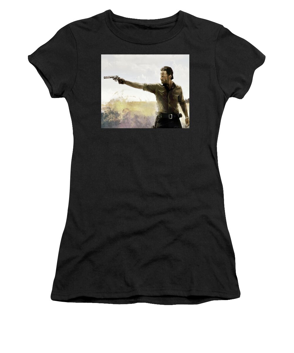Rick Grimes - The Walking Dead Women's T-Shirt by Joseph Oland - Fine Art  America