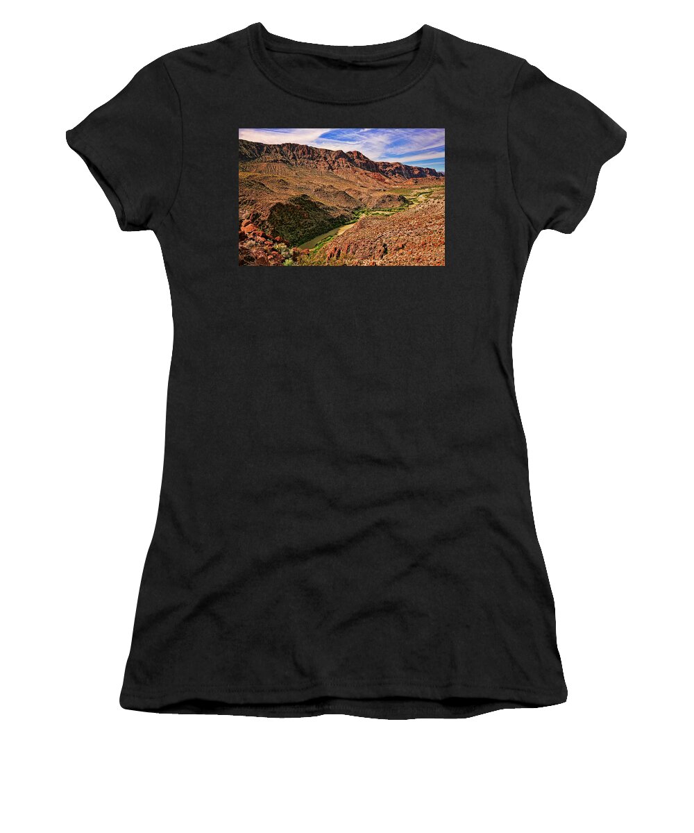 Rio Grande River Women's T-Shirt featuring the photograph Rio Grande River 3 by Judy Vincent