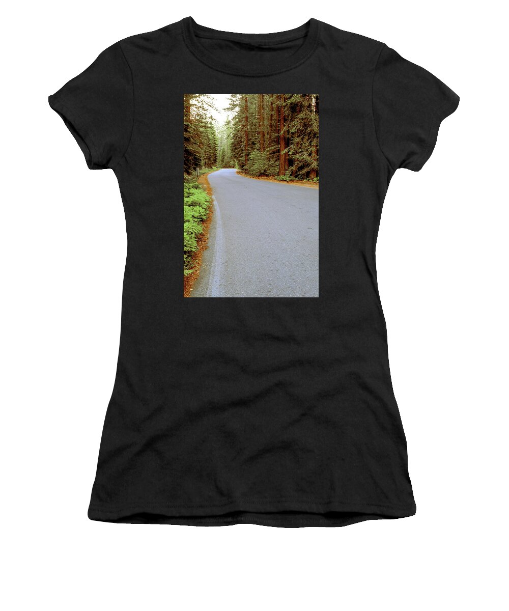Forest Women's T-Shirt featuring the photograph Road Through the Forest by Randy Bradley