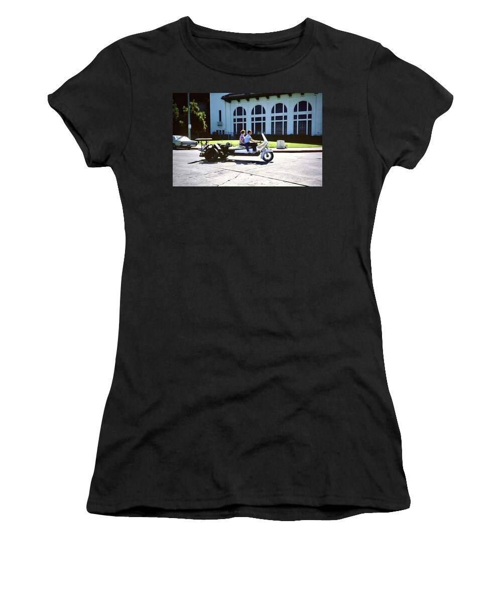 Vehicle Women's T-Shirt featuring the photograph San Francisco Street Scene 1984 by Gordon James