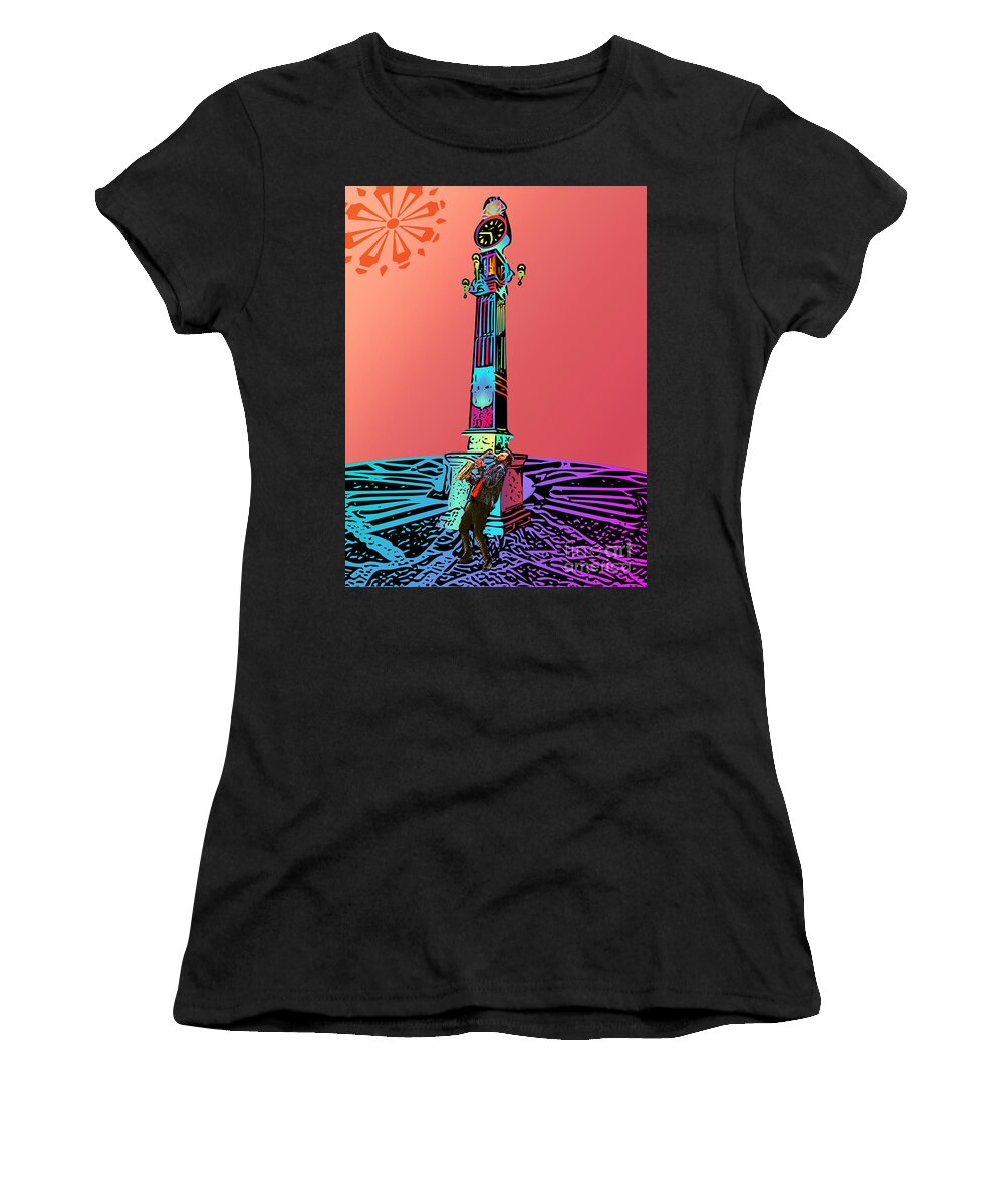 Jazz Women's T-Shirt featuring the photograph Saxophonist at the Boca by Franchi Torres