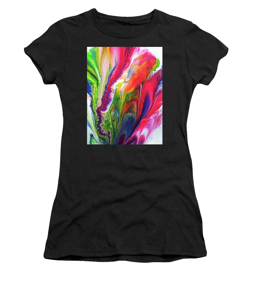 Colorful Women's T-Shirt featuring the painting Sea Bloom by Deborah Erlandson