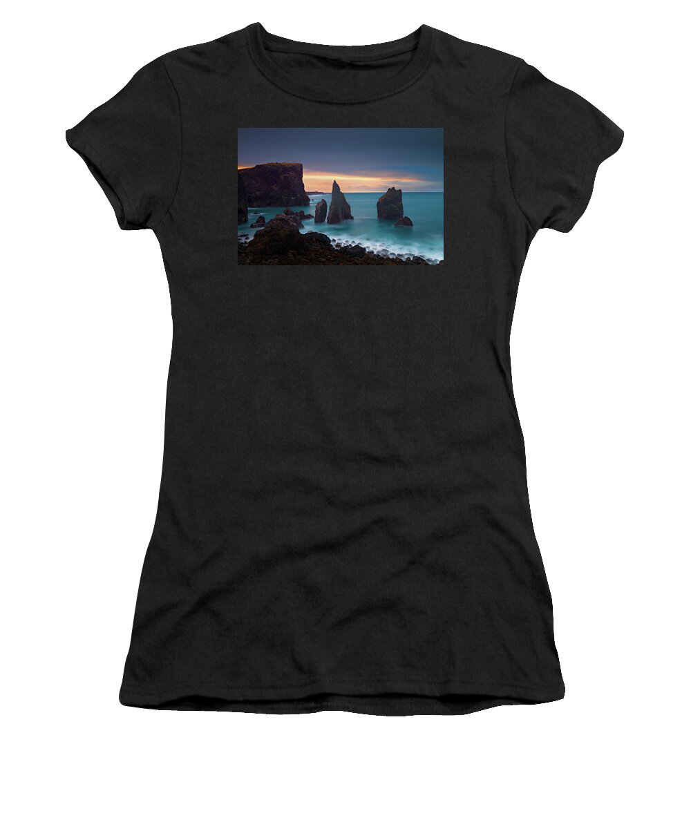 Iceland Women's T-Shirt featuring the photograph Sea Stack by Henry w Liu