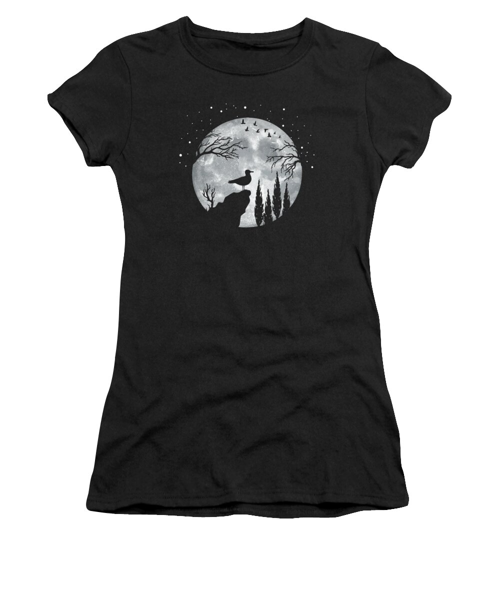 Sea Gull Women's T-Shirt featuring the digital art Seagull Sea Bird by Mercoat UG Haftungsbeschraenkt