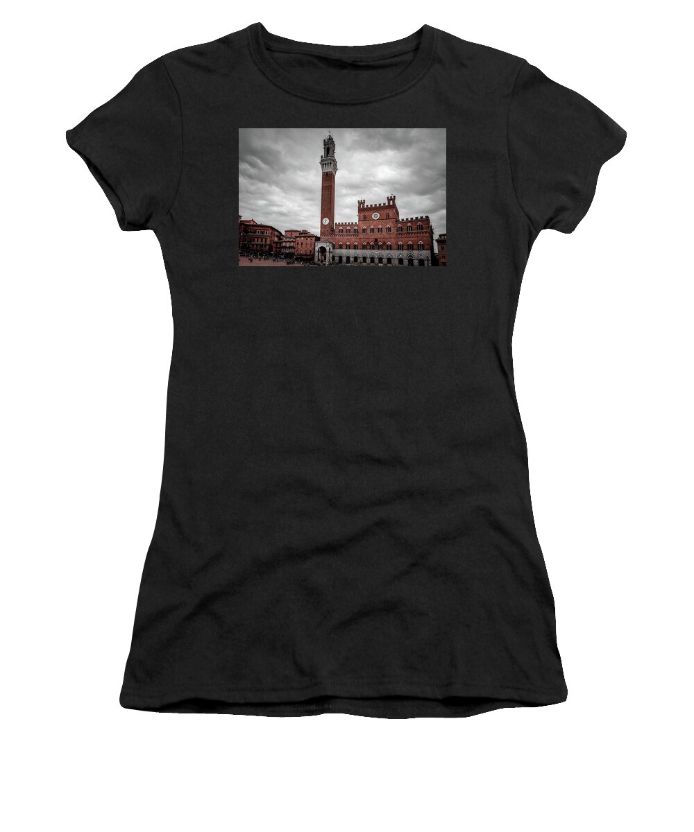 Italy Women's T-Shirt featuring the photograph Shadows and Light over Siena by Benoit Bruchez