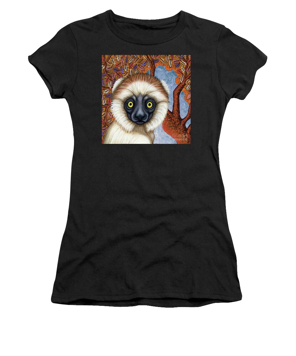 Lemur Women's T-Shirt featuring the painting Sifaka Tree by Amy E Fraser