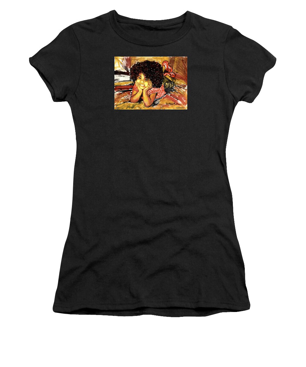 Everett Spruill Women's T-Shirt featuring the painting Simone by Everett Spruill