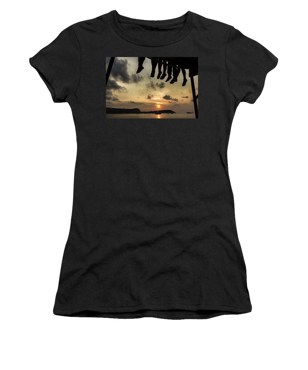 Life Women's T-Shirt featuring the photograph Sitting on the Dock of the Bay by Josu Ozkaritz