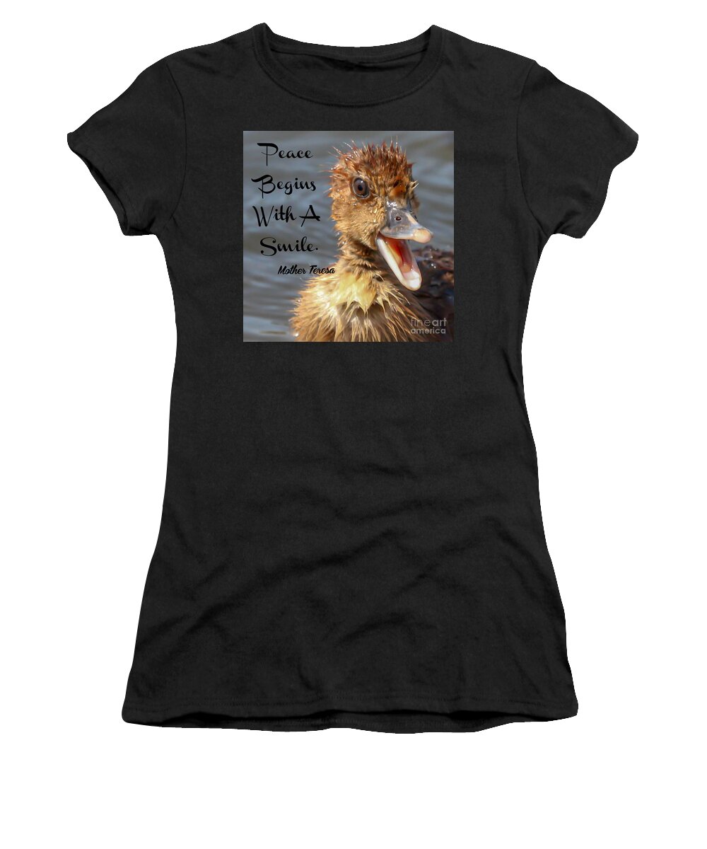Duckling Women's T-Shirt featuring the photograph Smile by Joanne Carey