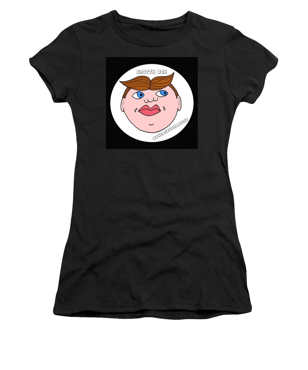 Tillie Women's T-Shirt featuring the drawing Snotty Boy by Patricia Arroyo