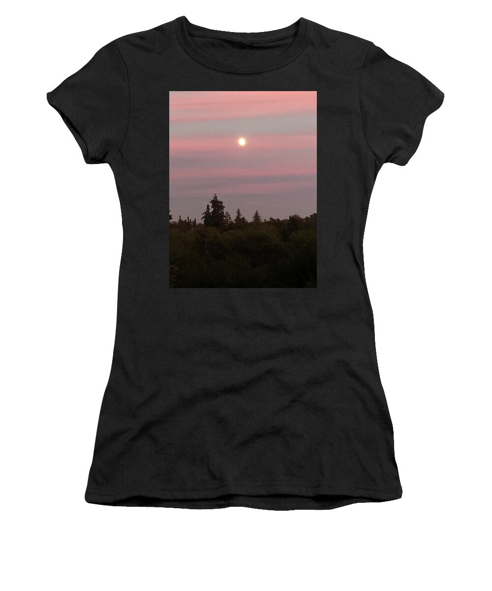 Jennifer Kane Webb Women's T-Shirt featuring the photograph Soft Moon by Jennifer Kane Webb